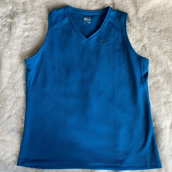 Boys Nike Blue Performance Tank Top - Picture 1 of 3
